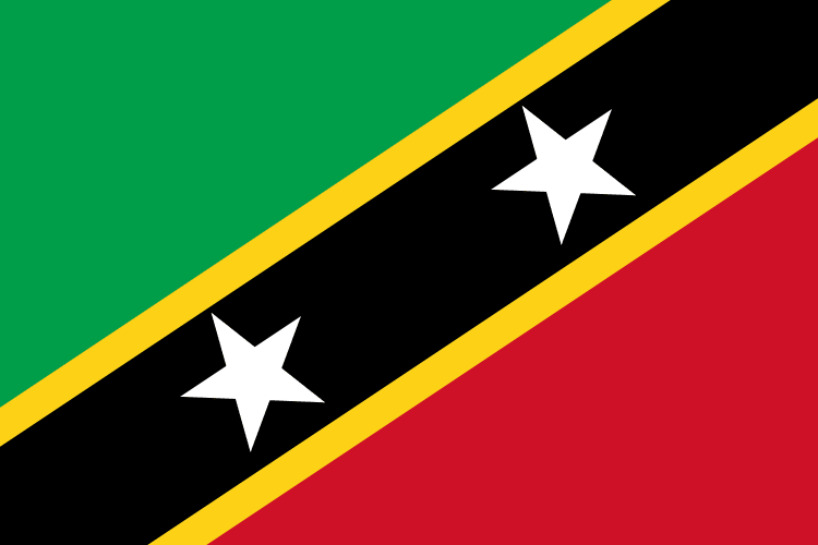 Bendera identitas negara Saint Kitts and Nevis