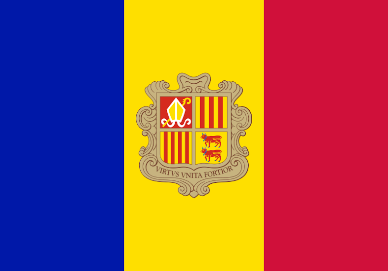 Bendera identitas negara Andorra