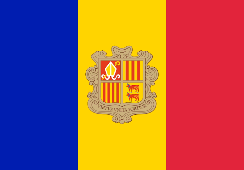 Bendera identitas negara Andorra