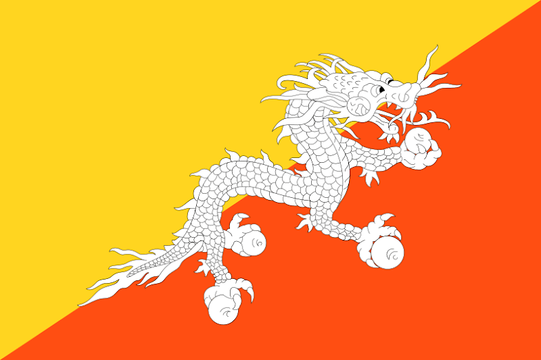 Bendera identitas negara Bhutan