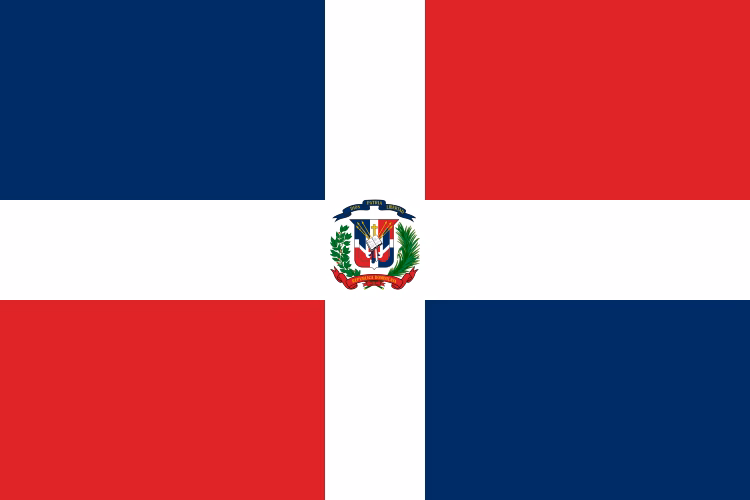 Bendera identitas negara Republik Dominika