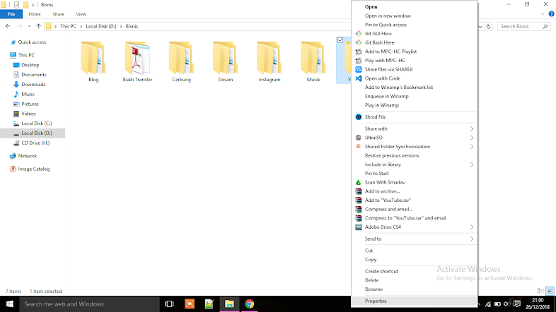 Menyembunyikan folder