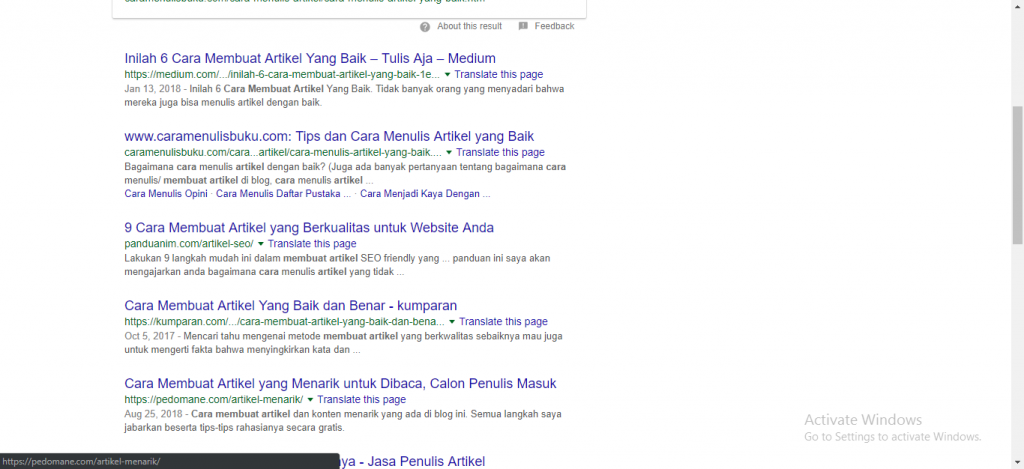 Agar website masuk halaman satu artikel