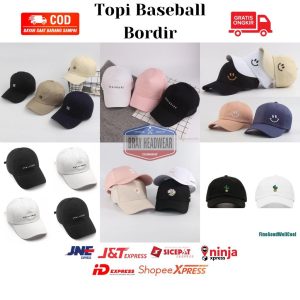 Topi Baseball Bordir Smiley Reclusive Daisy Premium Unisex