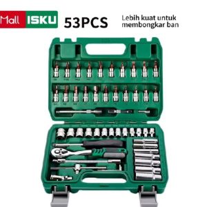 ISKU Kunci Sok Set 53PCS & 60PCS 1/4" Full Tool Kit ISKU Kunci Sok Set 53PCS & 60PCS 1/4" Full Tool Kit