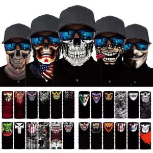 Masker BAF Multifungsi Hitam & Motif Tengkorak